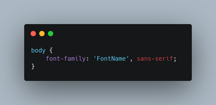 Применение font-family