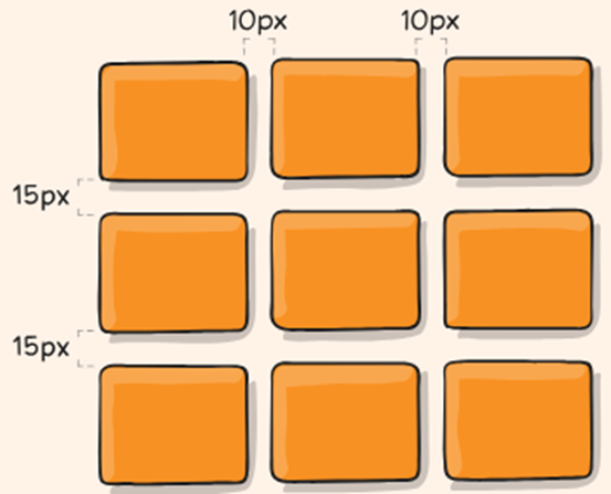 Отступы в сетке с column-gap и row-gap